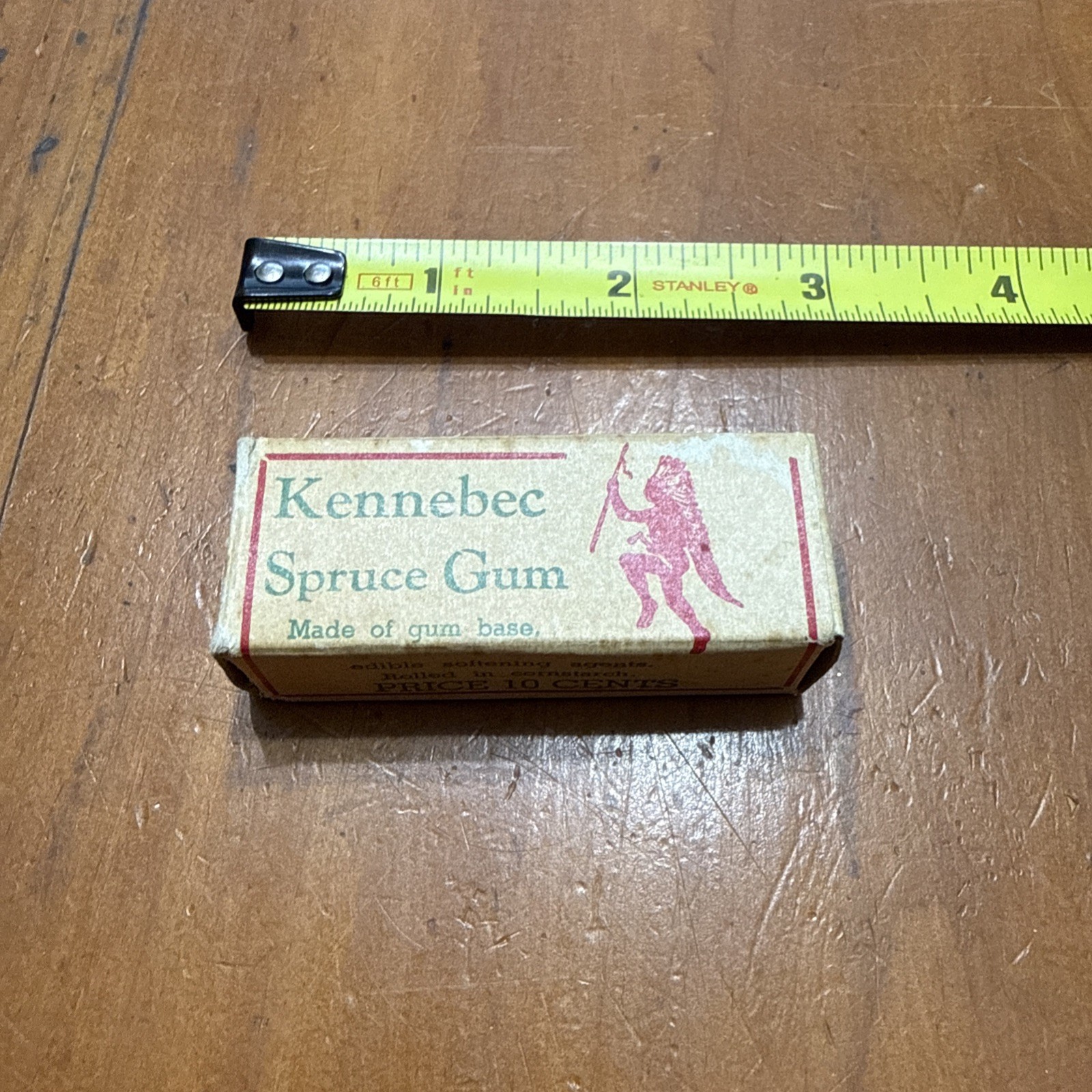 Antique Vintage Kennebec Spruce Gum Box GF Carr & Co. Five Islands Maine Indian