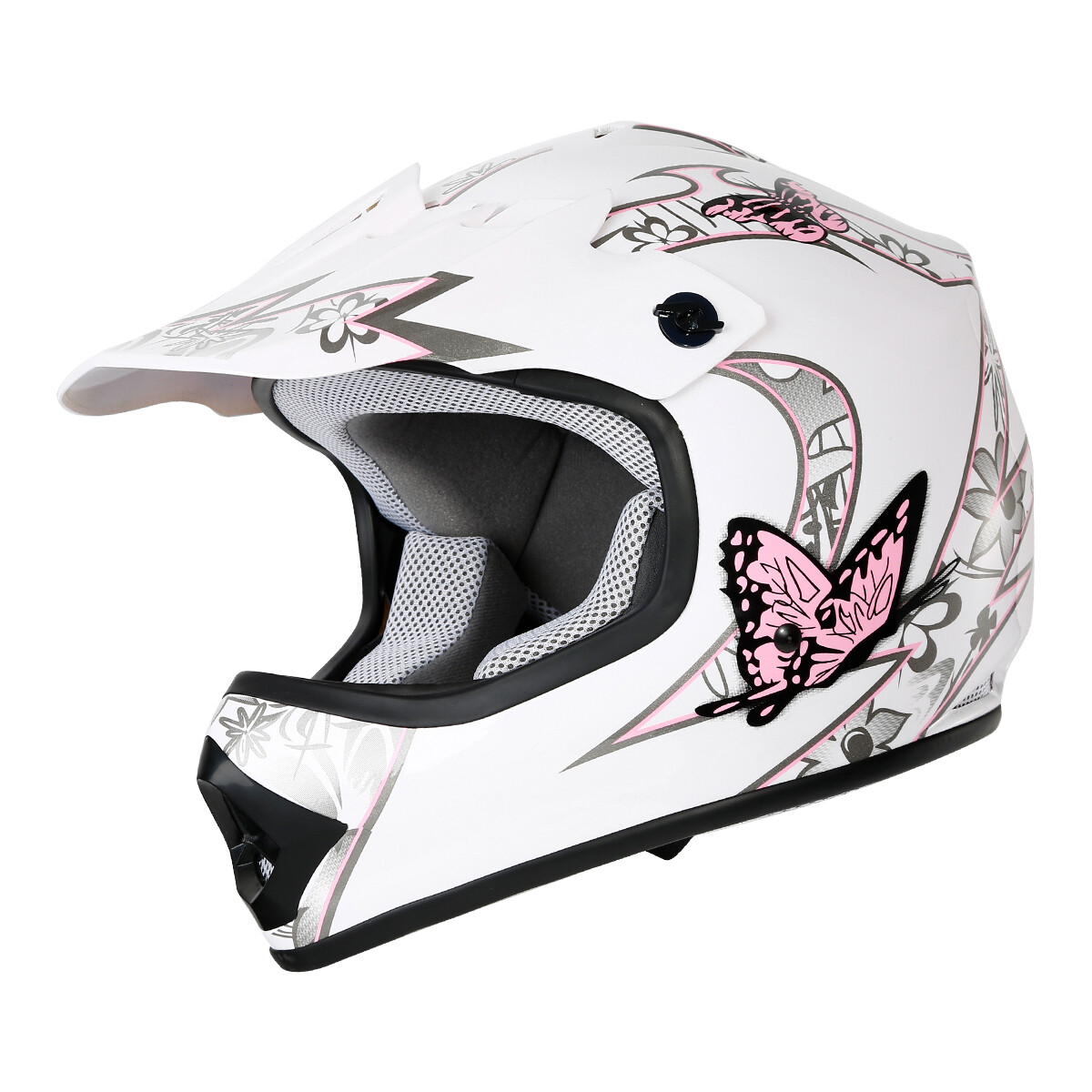 DOT Youth Kids Butterfly Dirt Bike Off Road ATV Helmet Motocross Goggles+Gloves