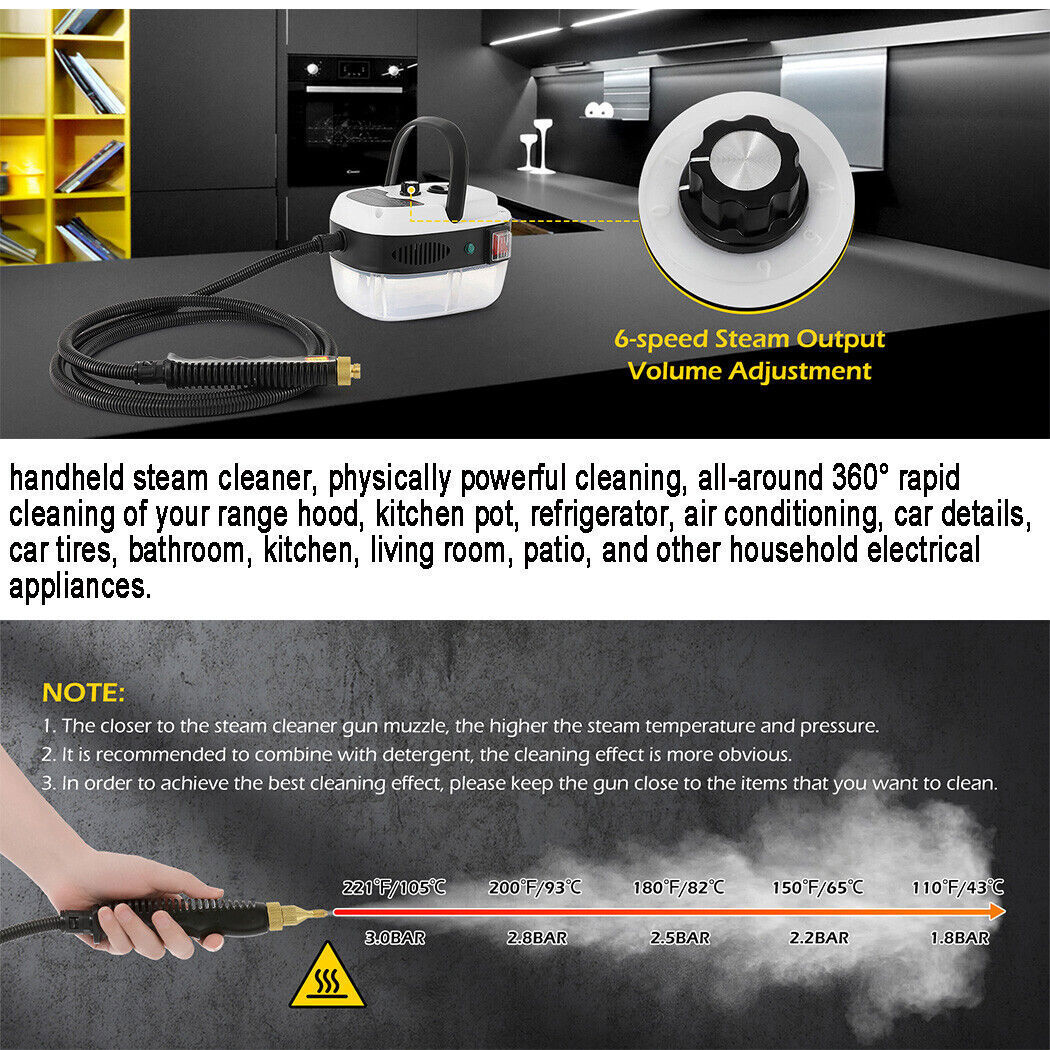 Handheld High Temp Steam Cleaner High Pressure Household Cleaning Machine 2500W