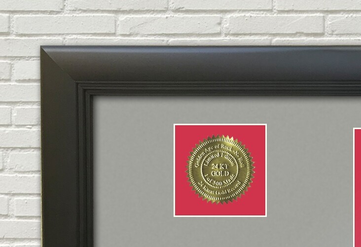 Neil Young Heart Of Gold Framed Picture Sleeve Gold 45 Record Display