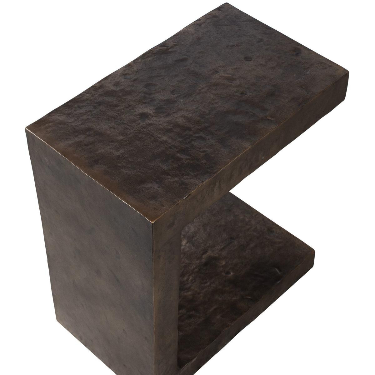 Uttermost 50213 Obra 22 X 20 inch Dark Bronze Outdoor Side Table