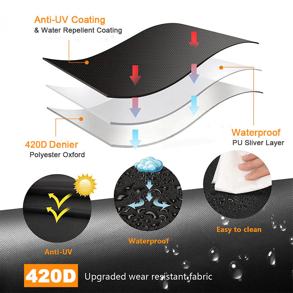 BBQ Gas Grill Cover Barbecue Waterproof Outdoor Heavy Duty UV Protection 57 Inch