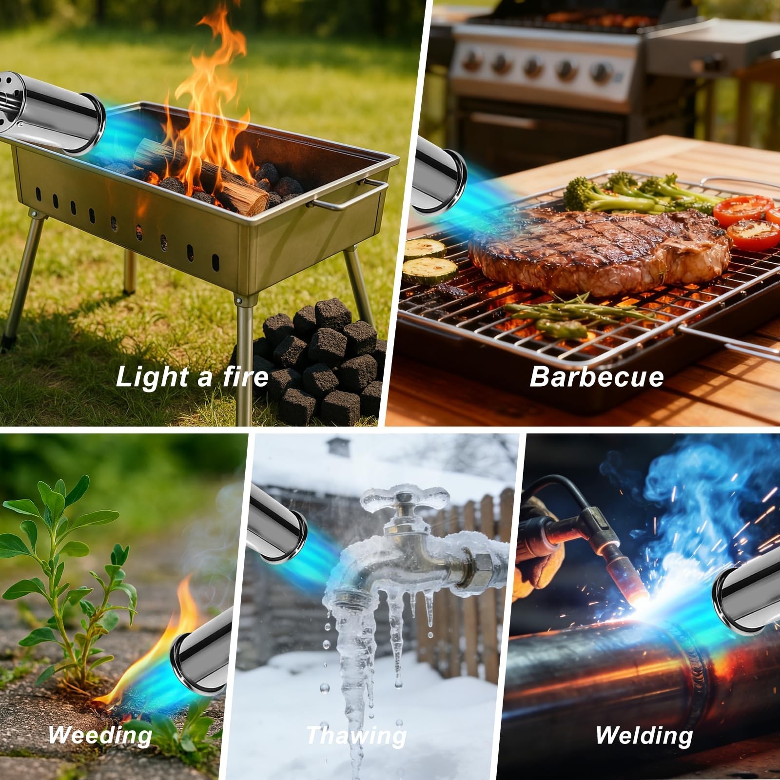 Powerful Grill & Cooking Propane Torch, flame thrower gun, Kitchen Cooking To...