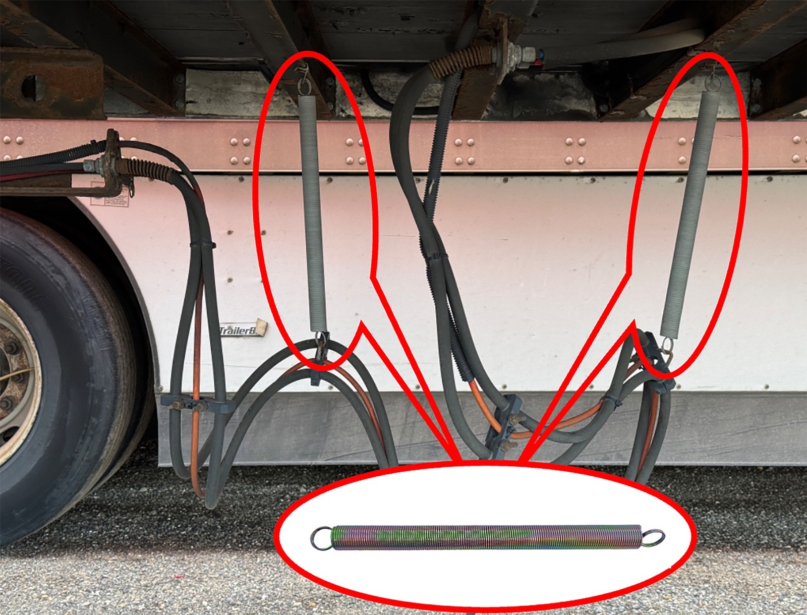 Road Superior Truck Parts 16” Air Brake Hose Line Suspender Spring