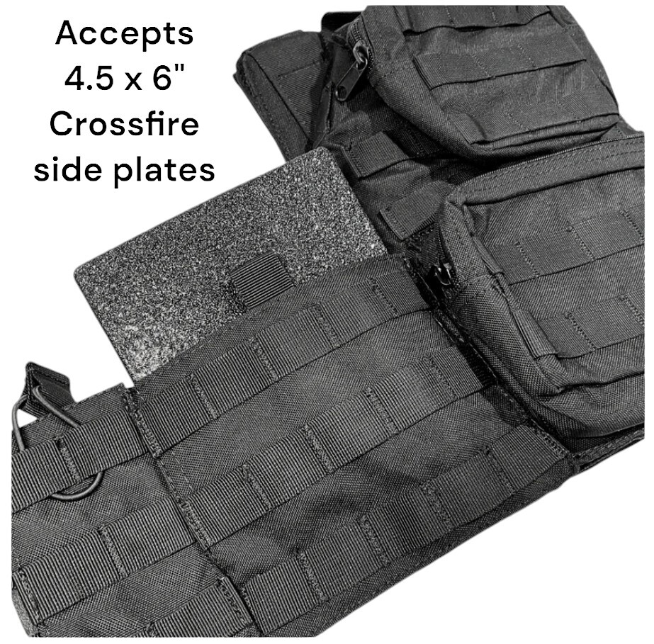 Urban Assault Desert Fox Tactical Vest Plate Carrier W/ Level III Armor Plates