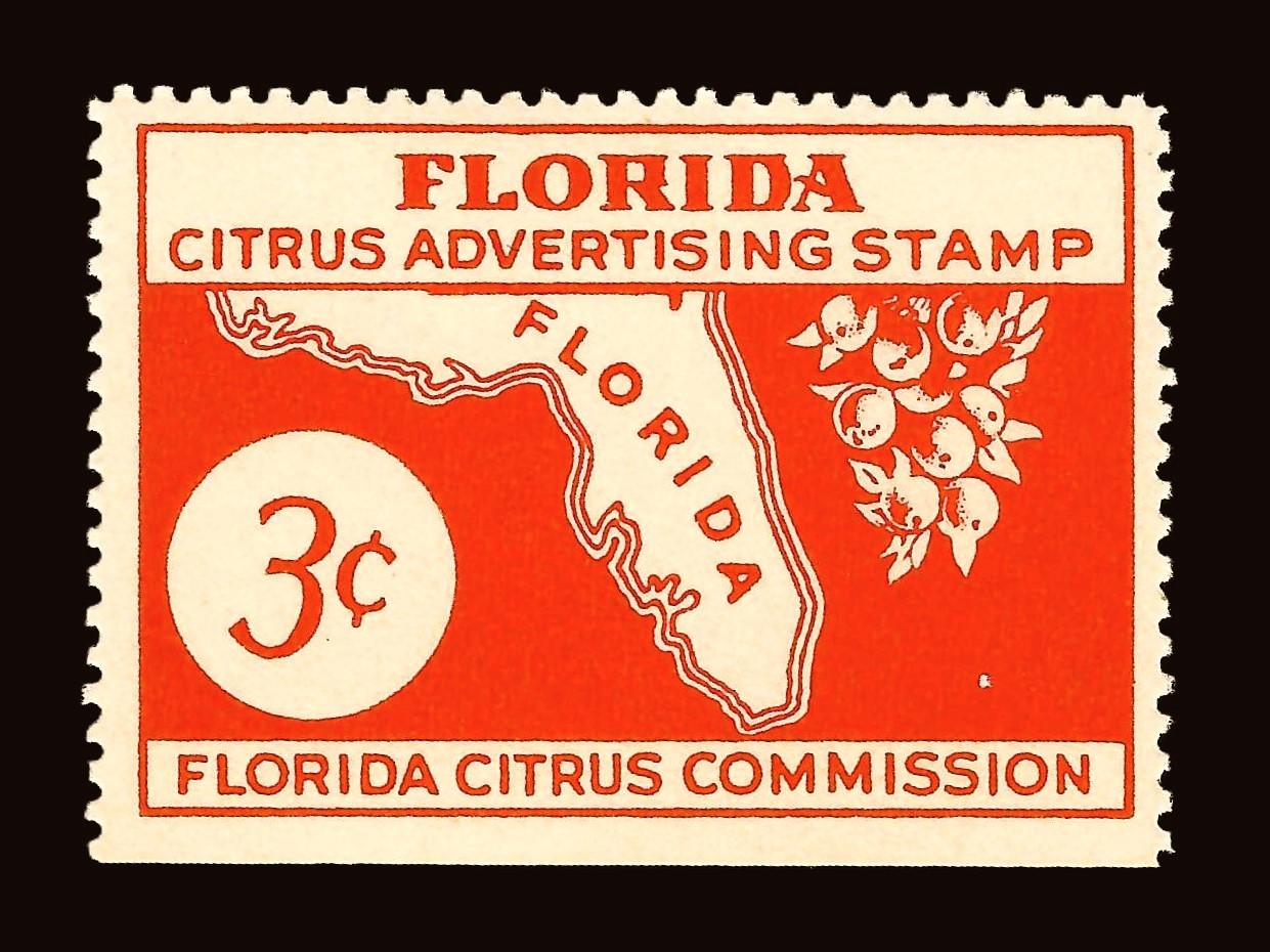 Florida Citrus Advertising Stamp - 3¢ - State Revenue # CFA16