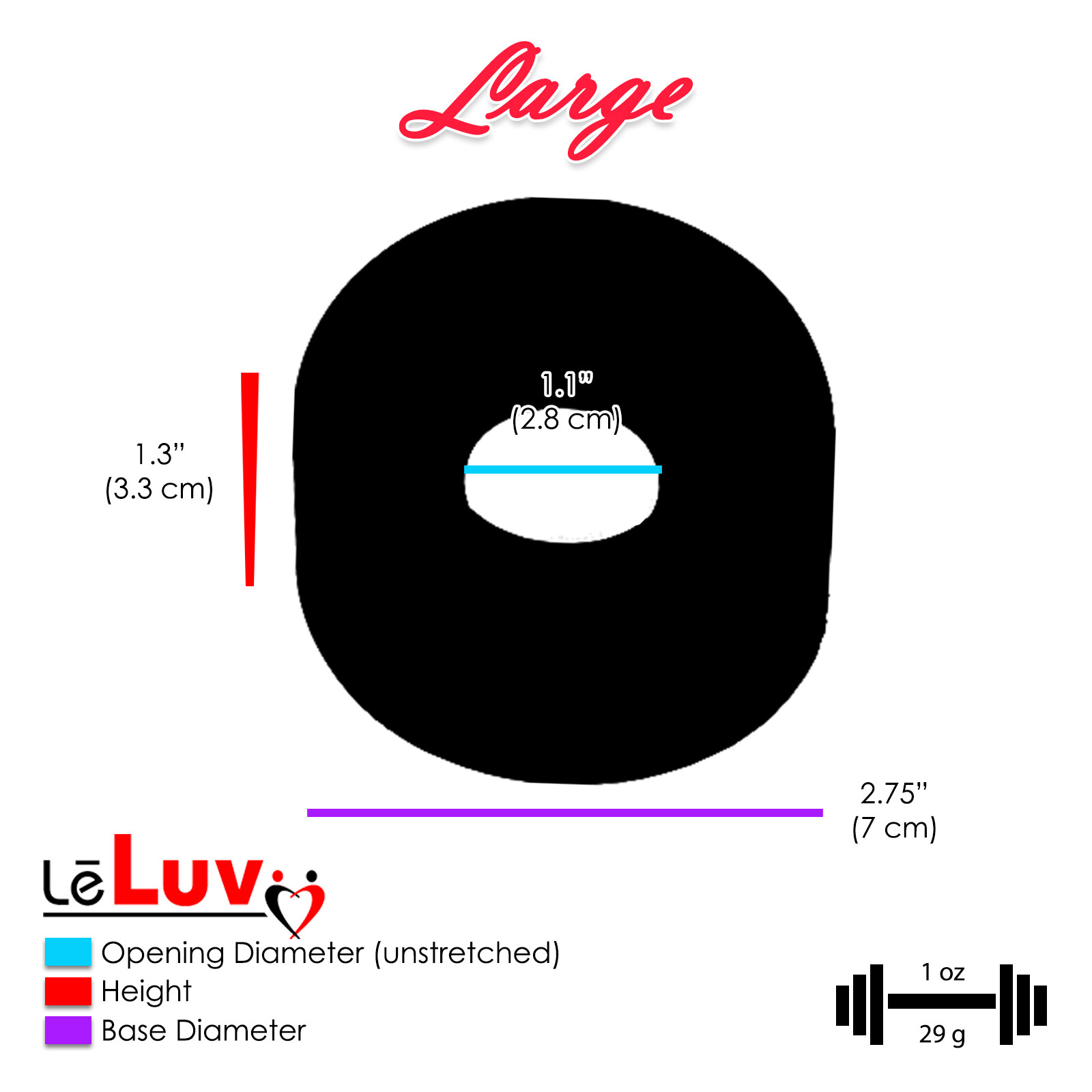 LeLuv Silicone Vacuum Seals for 1.35"-5.0" Penis Pump Cylinders | Many Options