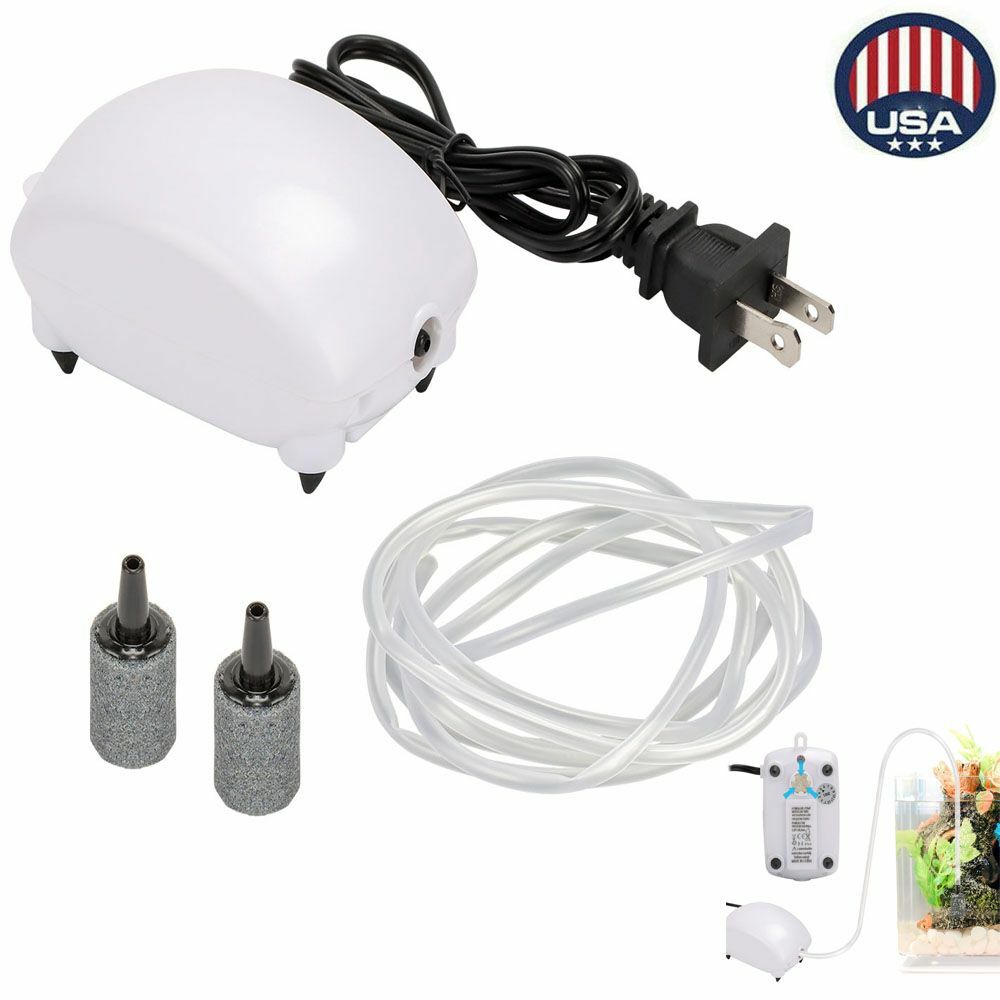 Waterproof Aquarium Air Pump Output Aquarium Bubble 2.5w Ultra Quiet Air Pump US