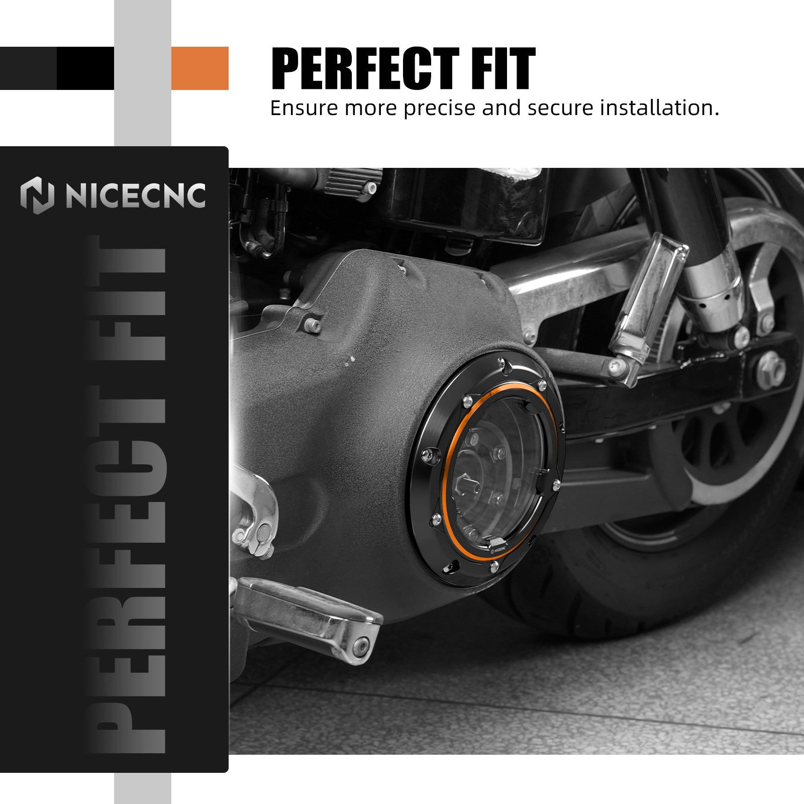 1x Clear Clutch Cover Derby Pretector For Harley Dyna Switchback FLD 2012-2013