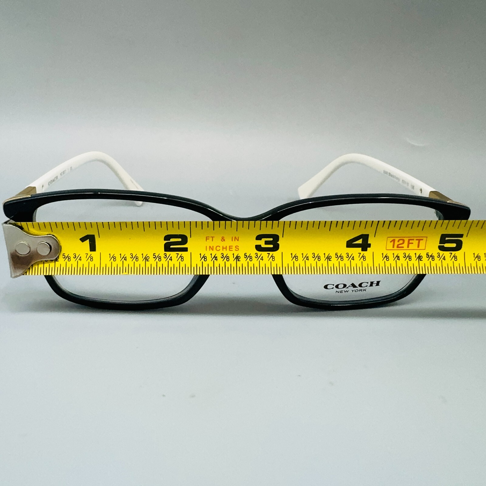 COACH HC 6077 / 5340 Eyeglasses 53-15-135mm - BLACK/IVORY 100% Original NO CASE!