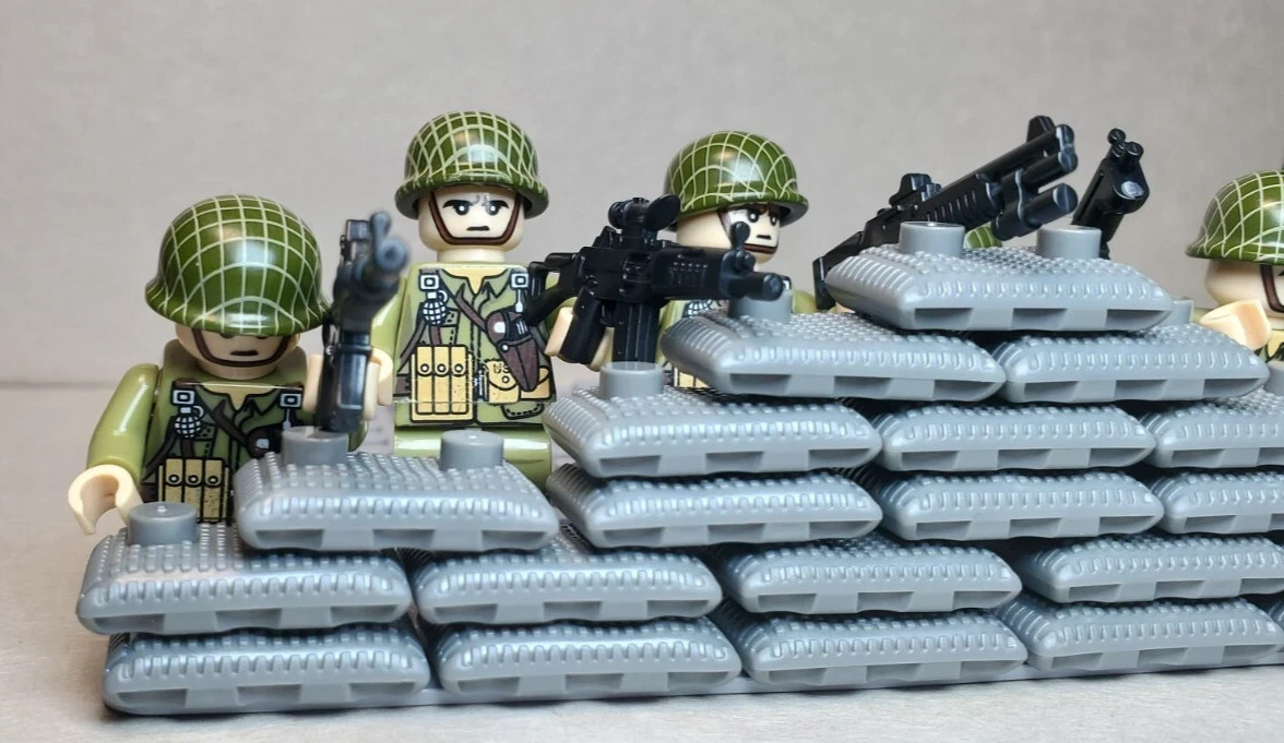 Custom MOC Lego WWII World War 2 US Soldiers 20 Pack 1st Variety