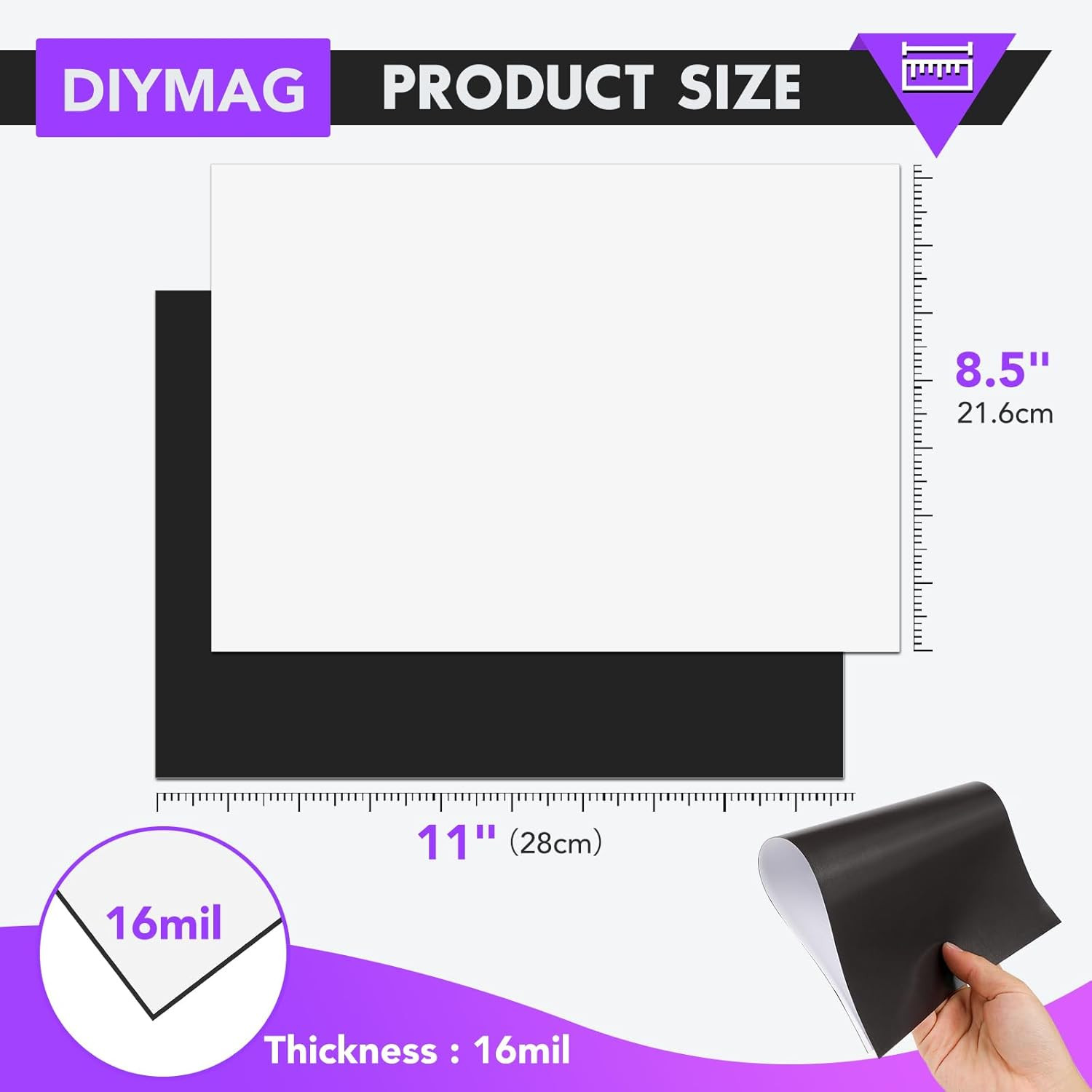 Printable Magnetic Sheets, 8Pcs 8.5 X 11 Inch Flexible Magnet Sheets Matte Non A