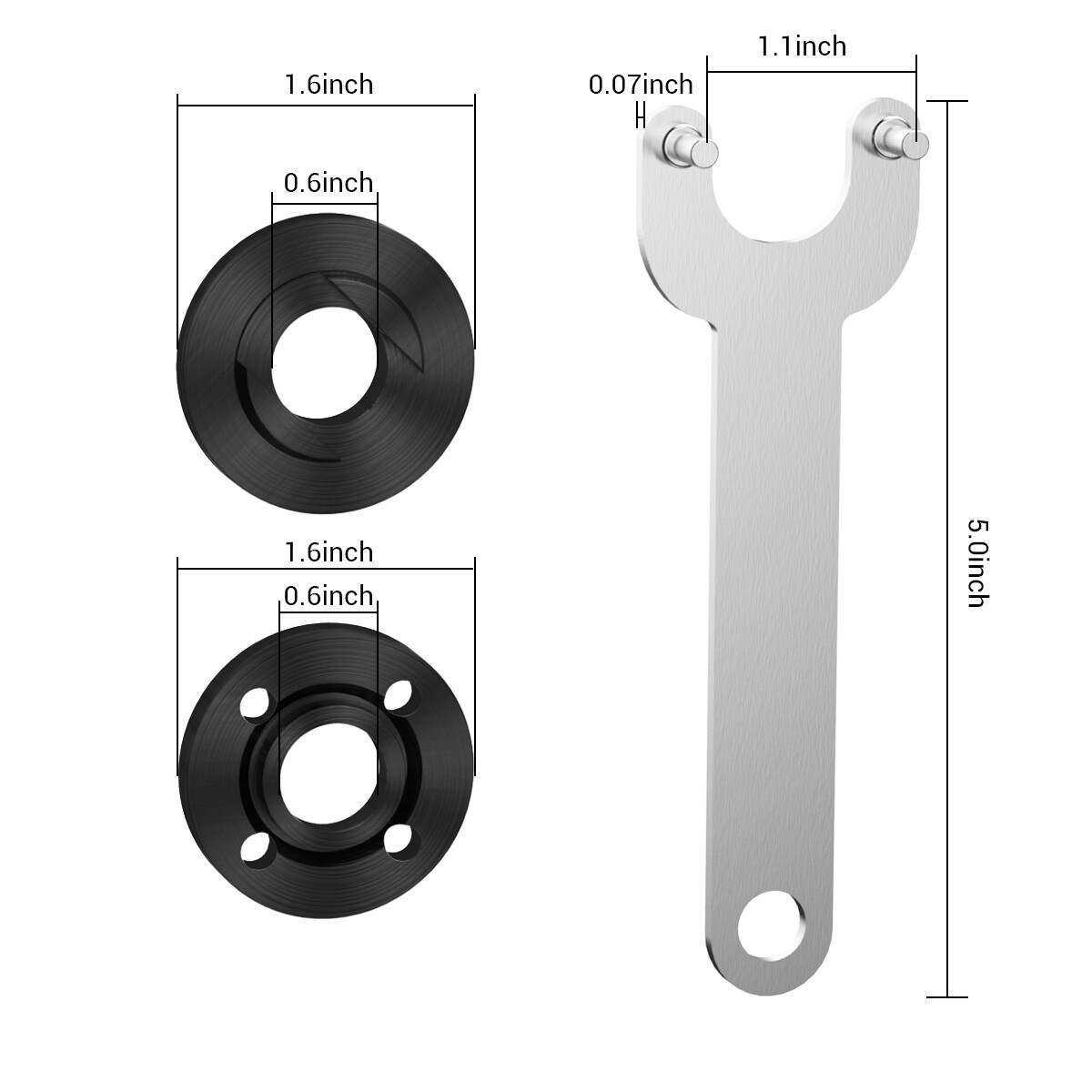 Grinder Flange Lock Nut Wrench Fit Milwaukee Dewalt Makita 4-1/2"5" 5/8-11 Parts