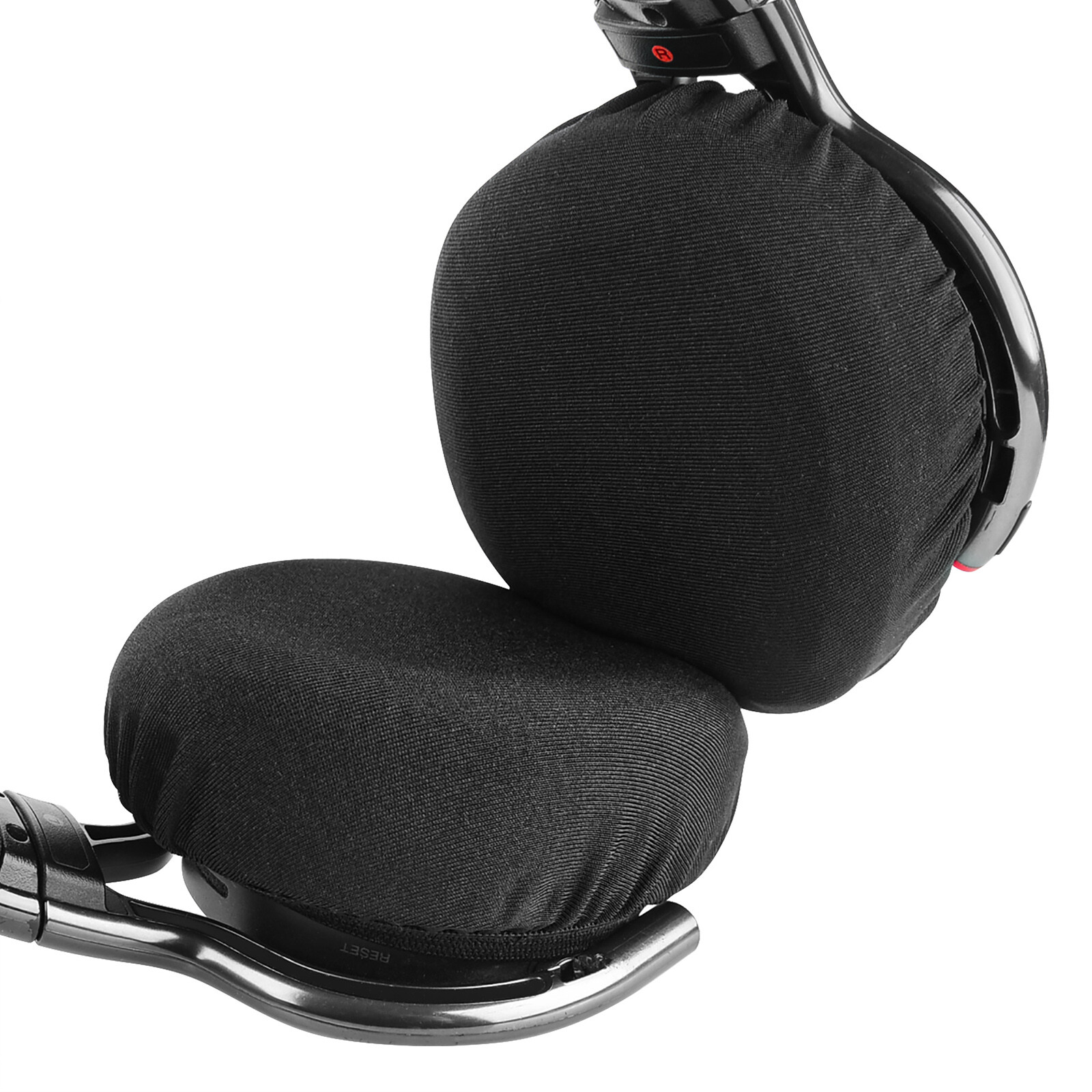 Geekria 2 Pairs Fabric Washable Headphone Ear Covers (M / Black)