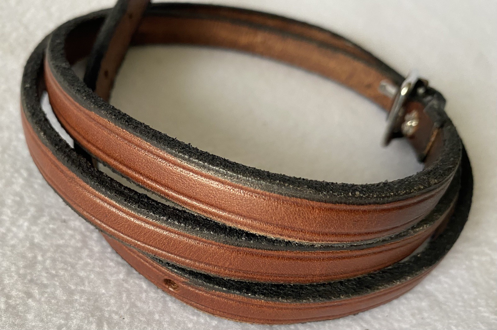 NEW Top Grain MEDIUM Oil LEATHER Replacement Bridle THROATLATCH Strap 45"x 1/2"