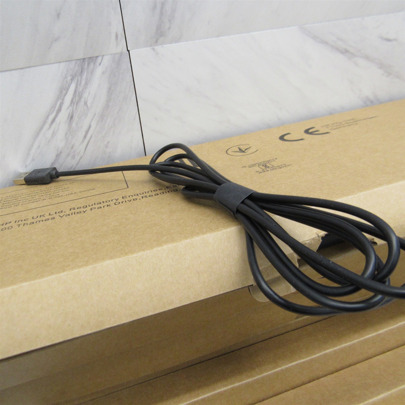 10 LOT - NEW Genuine HP Wired Desktop 320K L96909-001 USB Keyboard QWERTY Slim