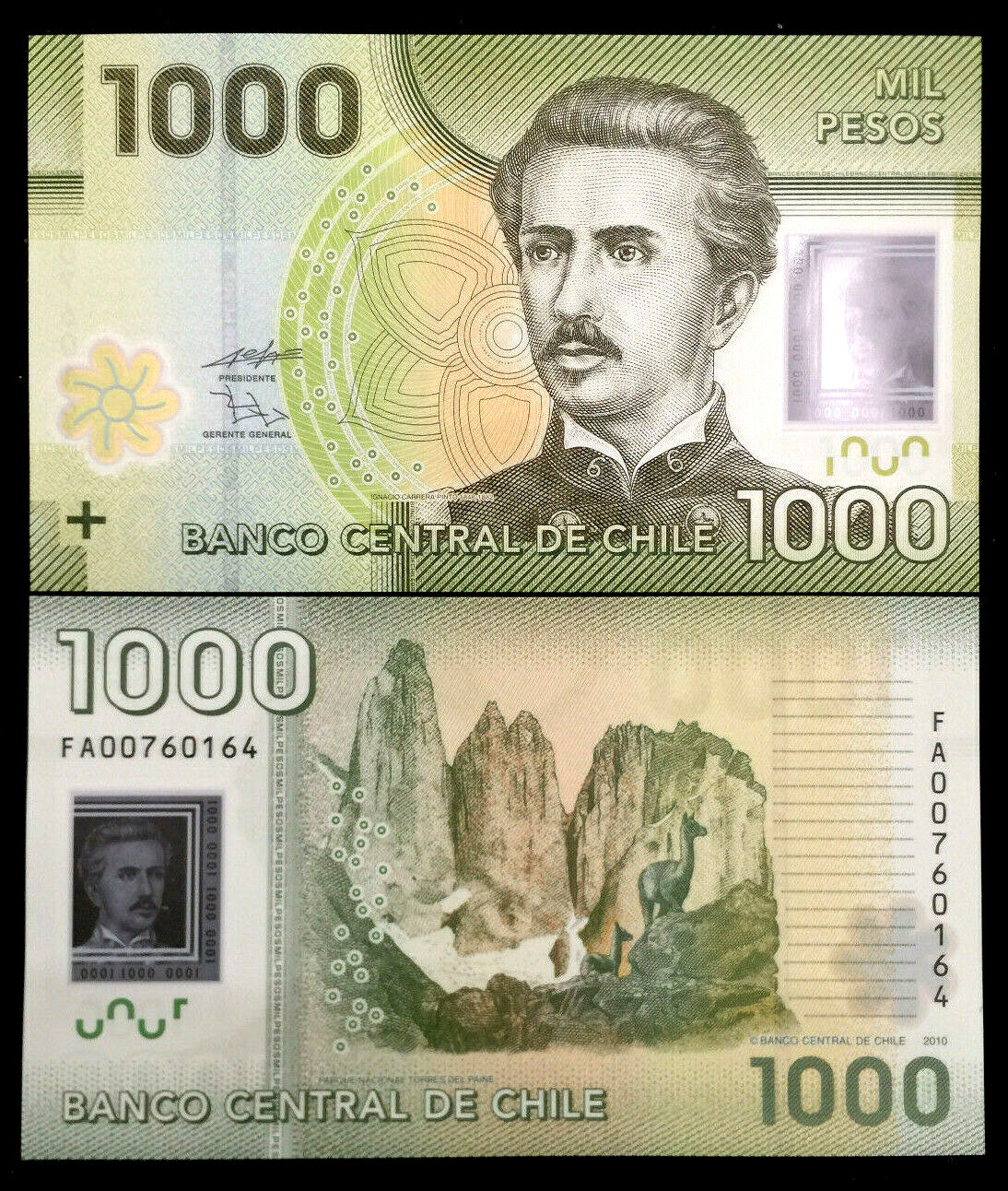 Chile 1000 Pesos 2014 Polymer Banknote World Paper Money UNC Currency Bill Note