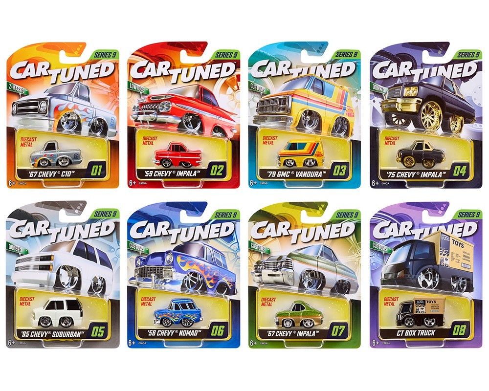 CarTuned 1:64 Series 9 Mainline Assortment of 8 Cars Set, 592631-XX8 Seal Box