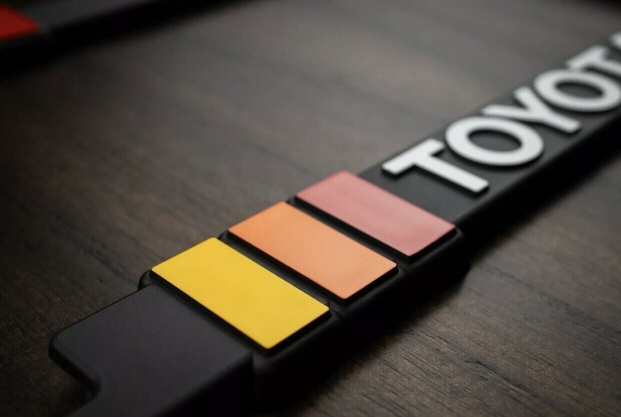 Toyota-Retro-Style-License-Plate-Frame-TRD-Offroad-Tacoma-FJ-Cruiser-4x4