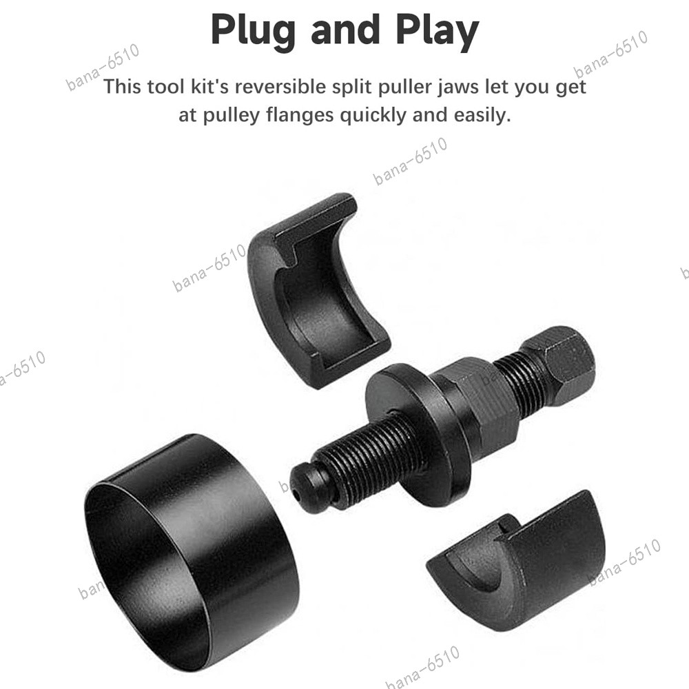 13PCS Power Steering Pump Pulley Puller Remover & Alternator Installer Tool Kit