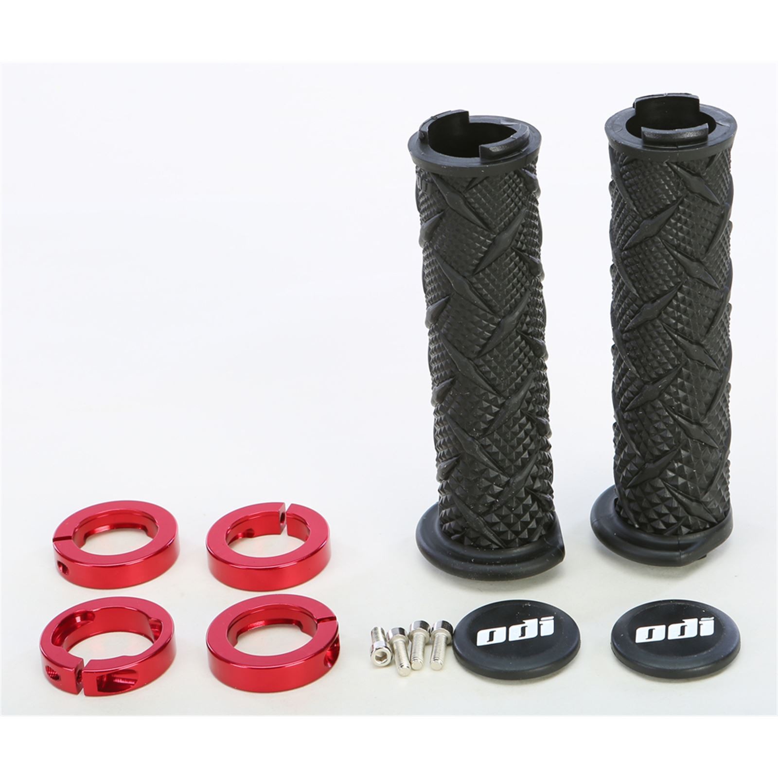 ODI ATV Xtreme Lock-On Grips -  Black/Red J30XTB-R