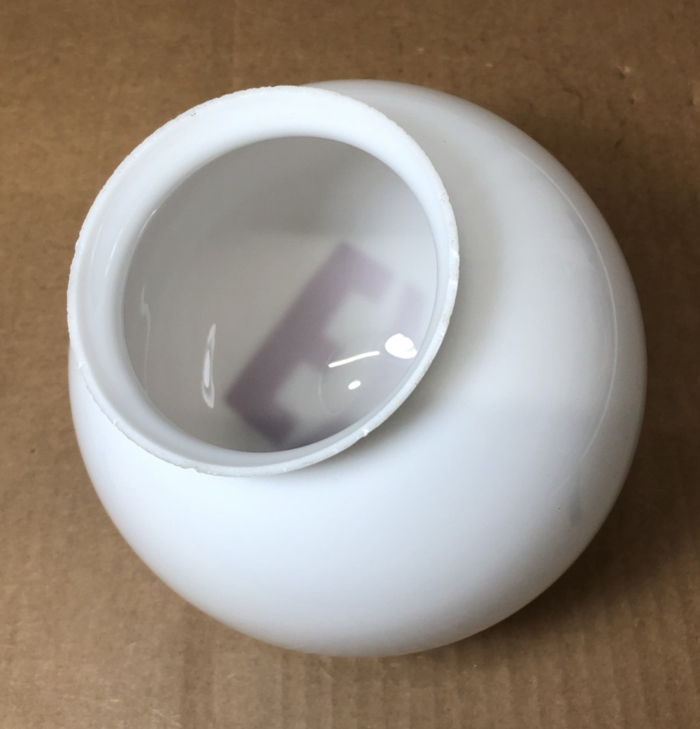 Antique Exit Glass Shade Vtg Wall Sconce Porcelain Light Fixture Art USA #L32