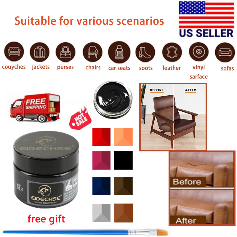 Leather Repair Cream Gel Kit Filler Restore Car Seat Sofa Scratch Holes Advanced
