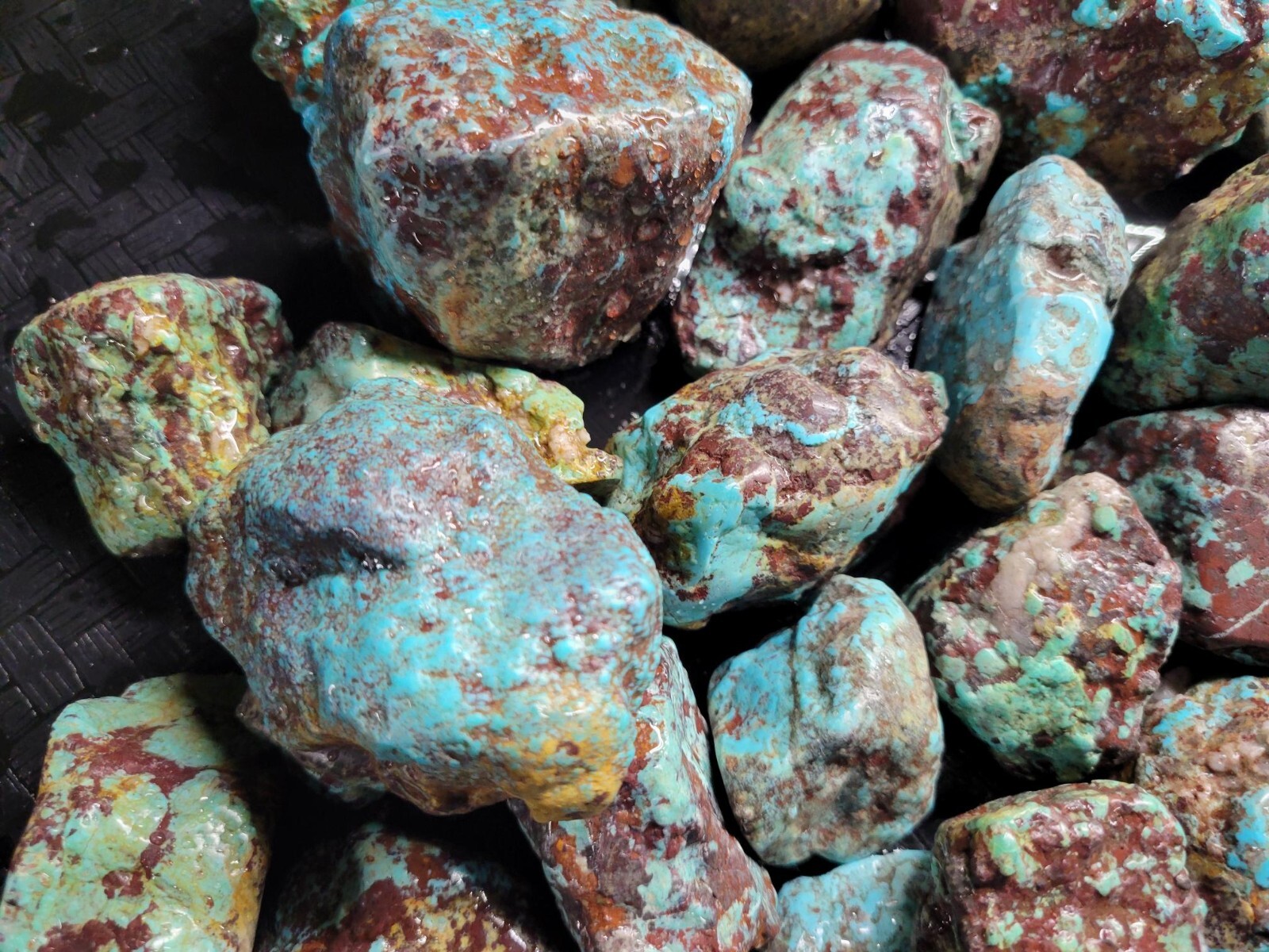 RARE Large Natural Bisbee Arizona Turquoise Rough Nuggets Half Pound