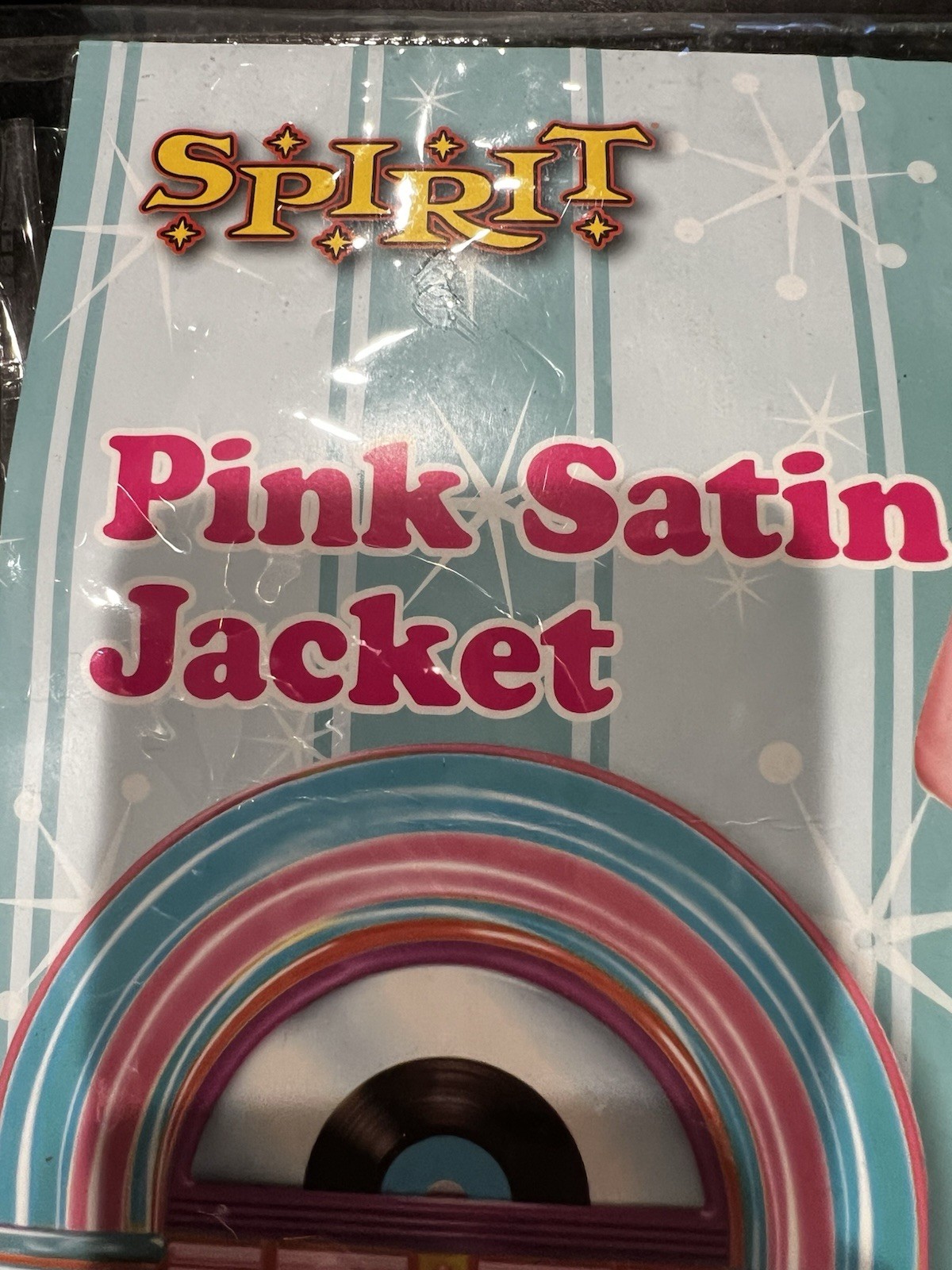 Spirit Pink Satin Sequin Poodle Jacket And Scarf 50s Adult Sz XS Halloween New