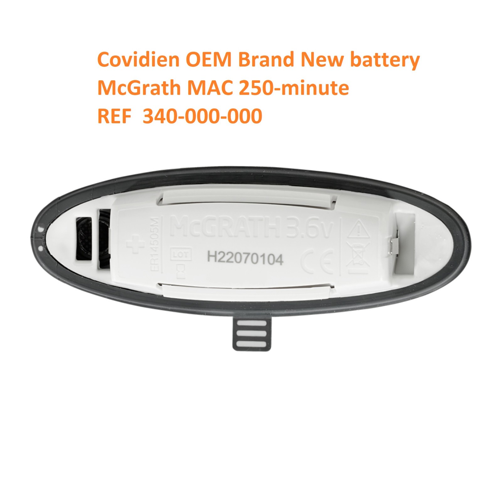 Covidien OEM Battery McGrath MAC Laryngoscope 3.6v Lithium battery 340-000-000