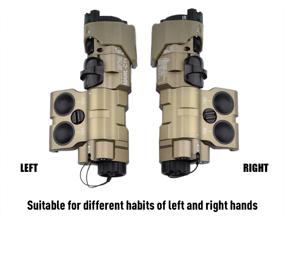 WADSN MAWL C1+ Laser Red Green IR Laser Sight White LED Strobe Flashlight