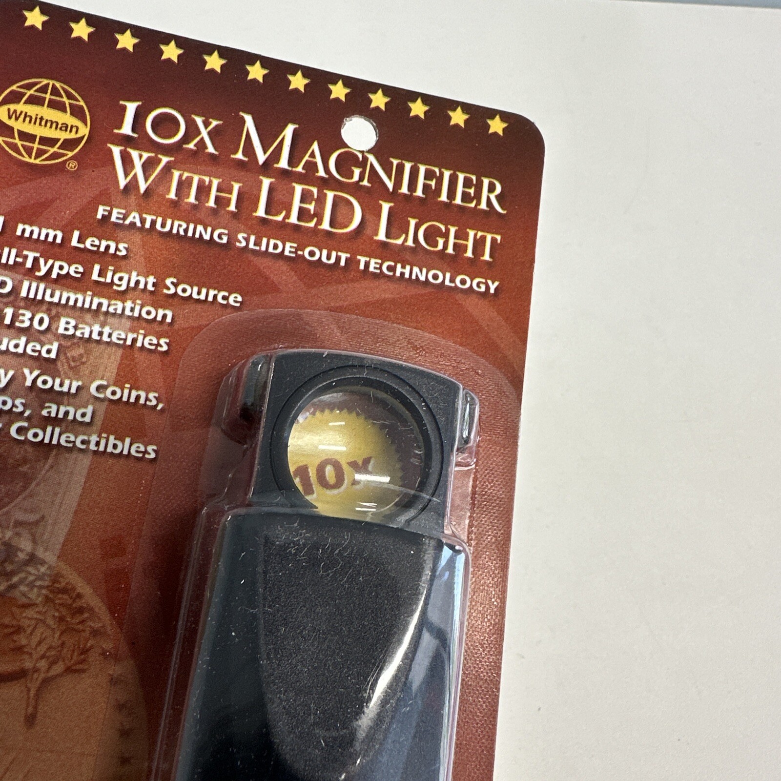 Coin Collector 10X Set Of 2 Magnifiers Pull Out Loupe 23mm Led Best Value Bill F