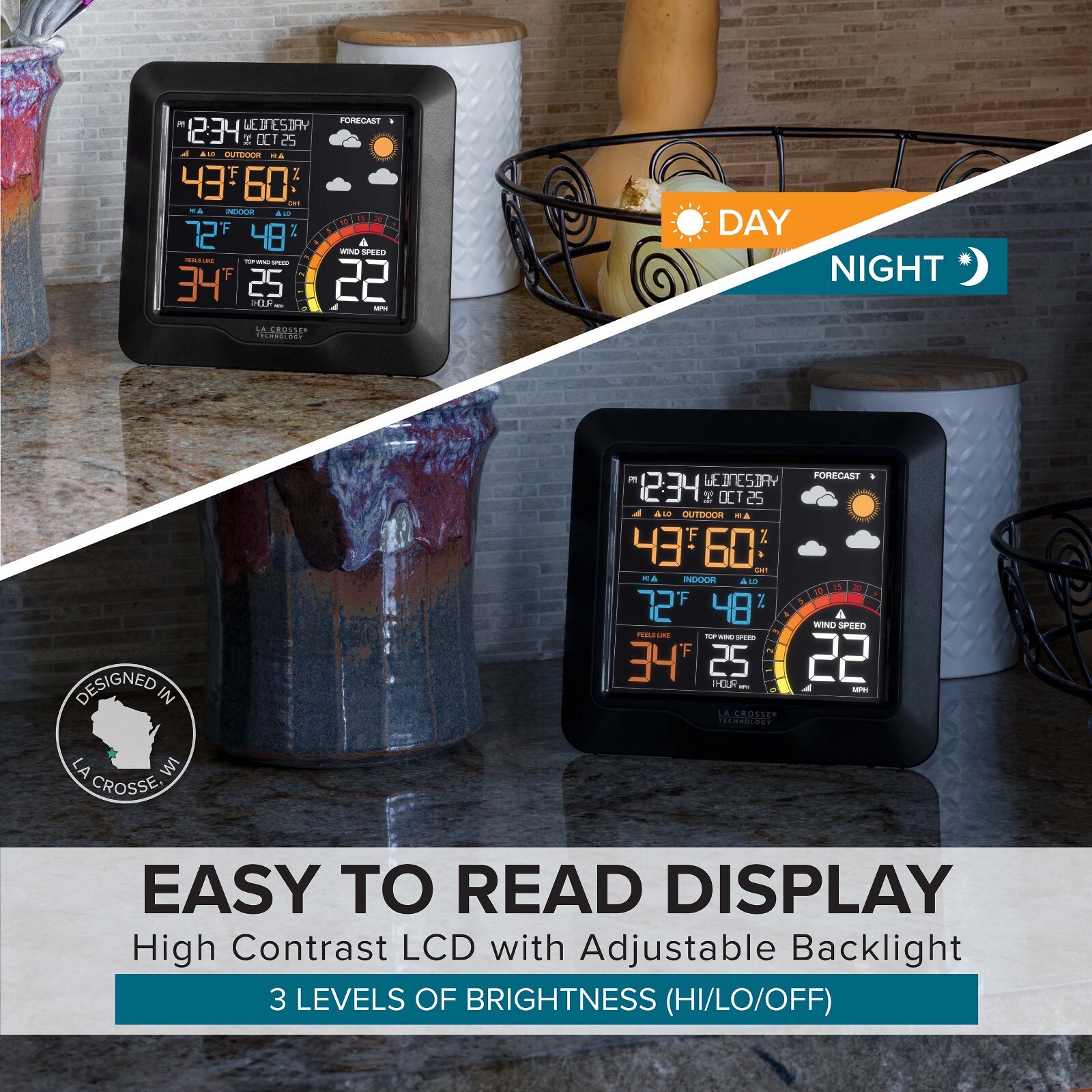 327-1417 La Crosse Technology Professional Color Wind Speed Weather Station