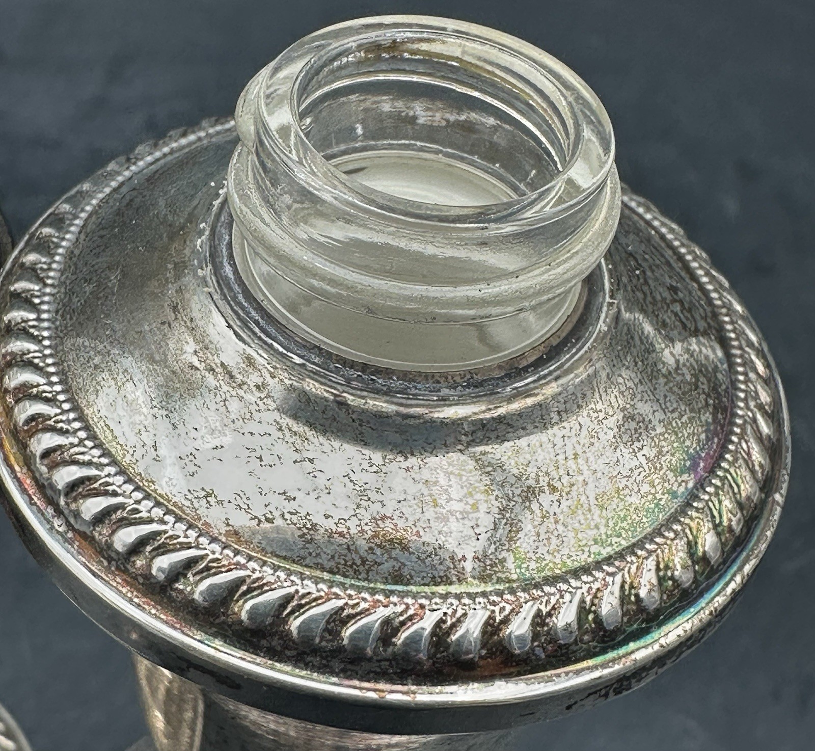 Duchin Creation Salt & Pepper Shakers Weighted Sterling Silver Over Glass