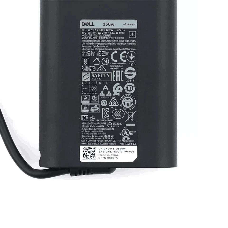 Genuine OEM Dell 130W USB-C Type-C Charger For XPS 15 2IN1 9575 Precision 5530