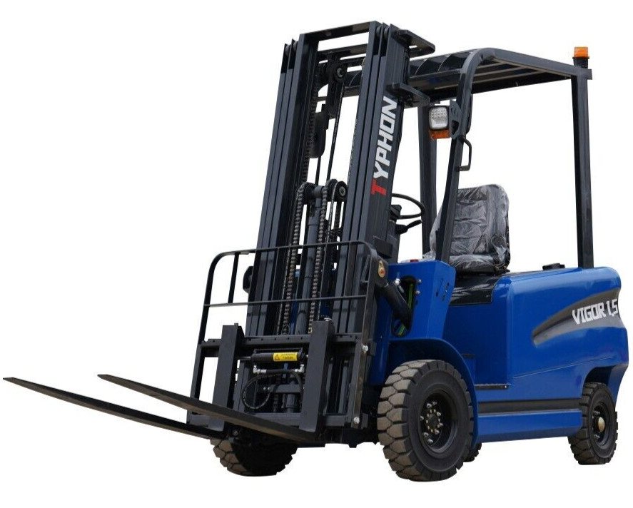 New 1.5 Ton Rated Capacity TYPHON Electric Forklift Lifter w Side Shift, 3 Stage