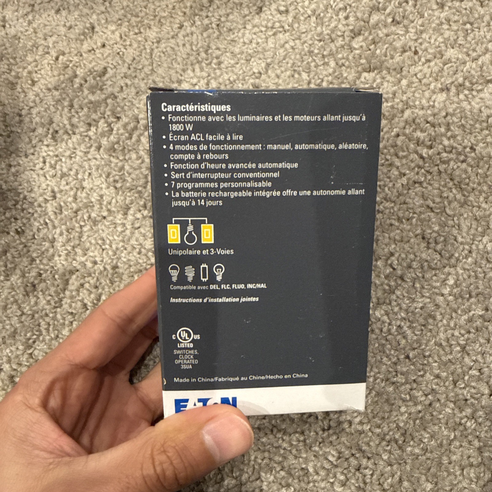 Eaton Astronomic Programmable Timer AT18HM-W New