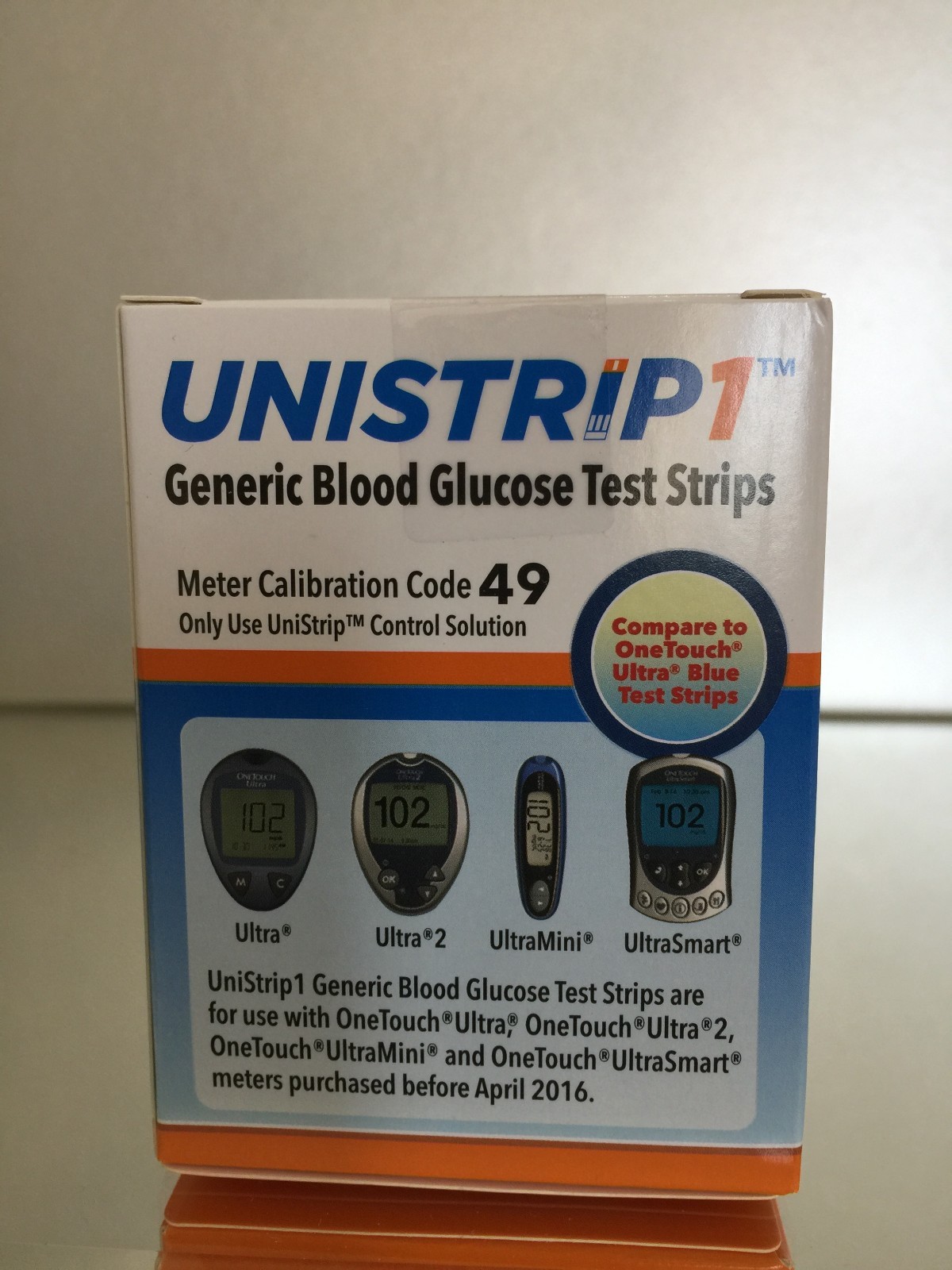 UniStrip Glucose Test Strips 200 ct Generic For One Touch Ultra EXP 05/2025