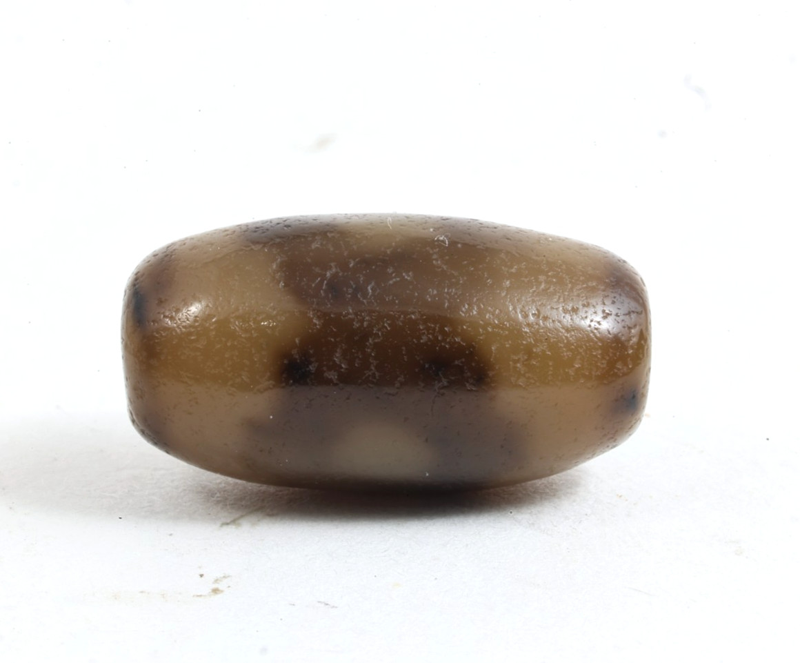 Tibetan 3 Eyes Dzi Bead Agate Amulet Antique Vintage hand made in Taiwan