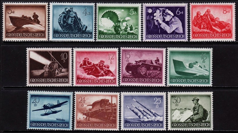 THIRD REICH 1944 mint Warmachines stamp set!