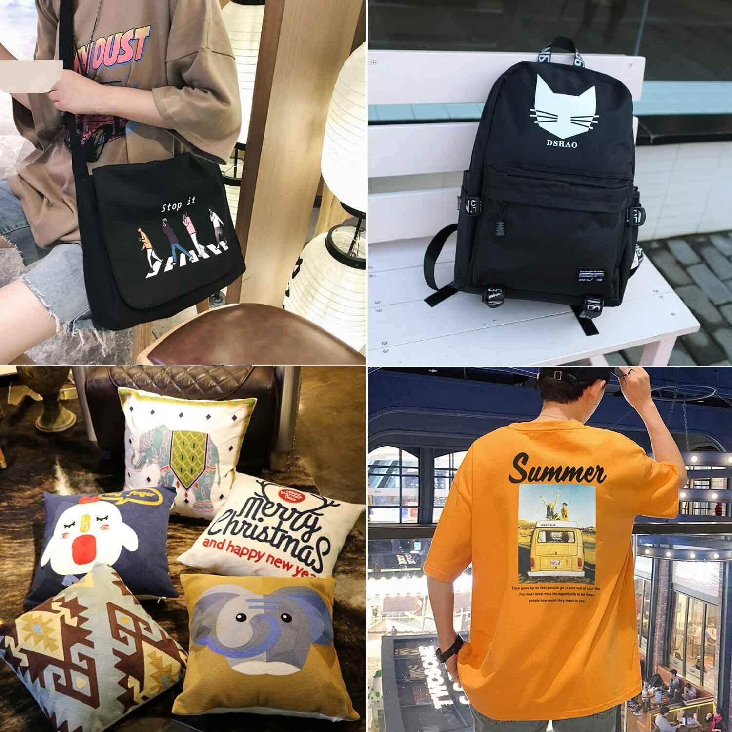 100 Sheets A-SUB Inkjet Printable Iron-On Heat Transfer Paper Dark Light T-shirt