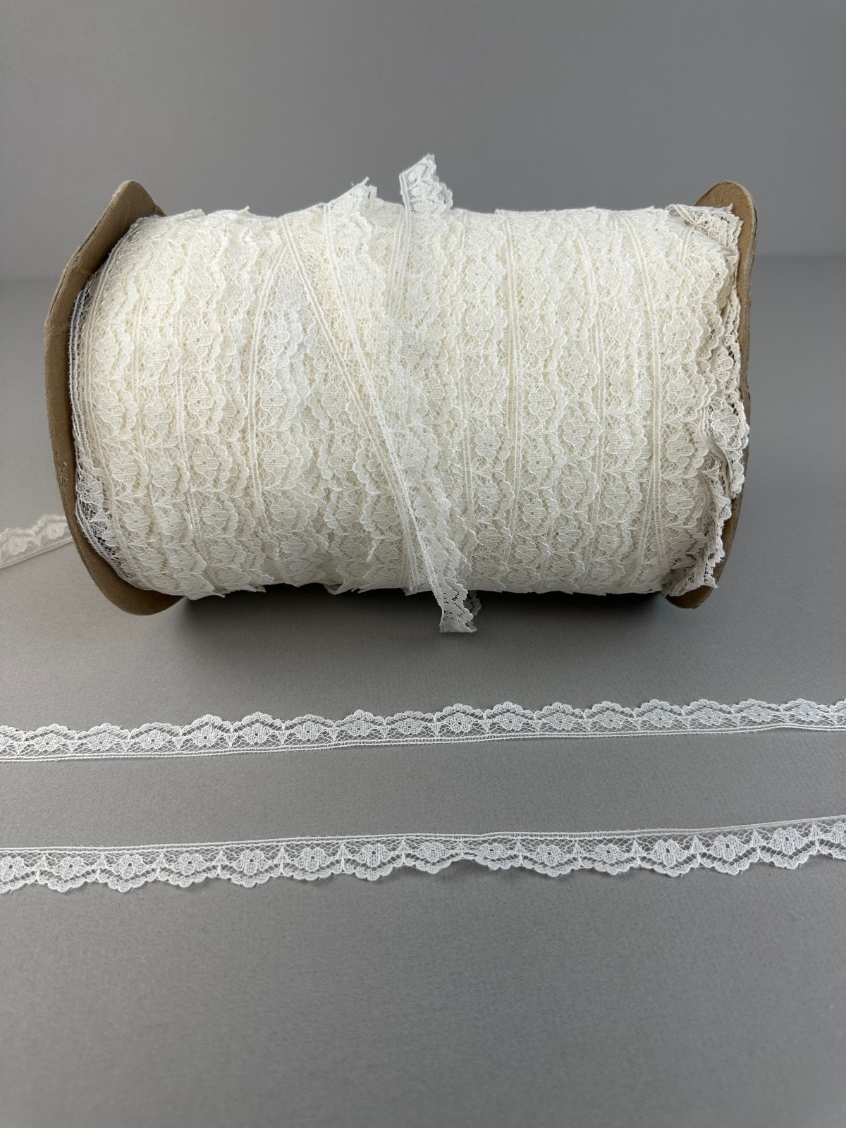 Vintage Lace Trim White 5/8"W 422 Yd Spool Sewing Lingerie