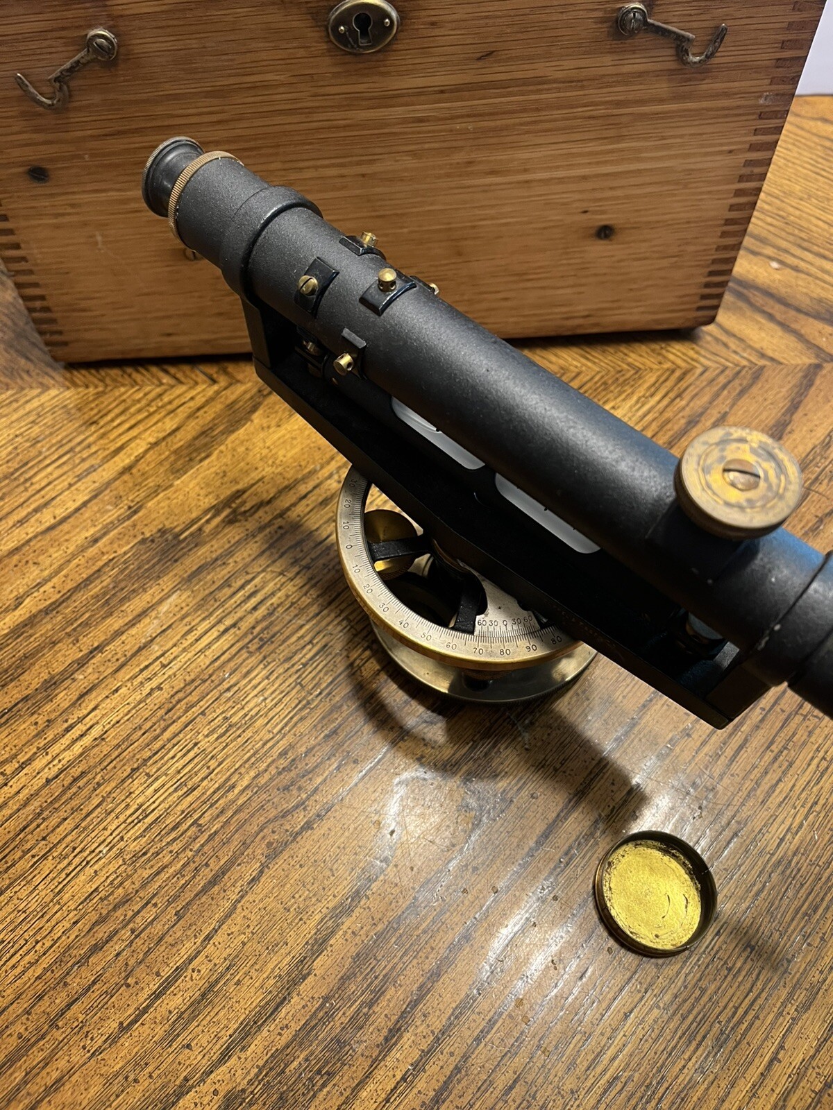 Antique 1924 Kueffel & Esser Co Model 5109 Surveyor Transit W/ Orig Tripod