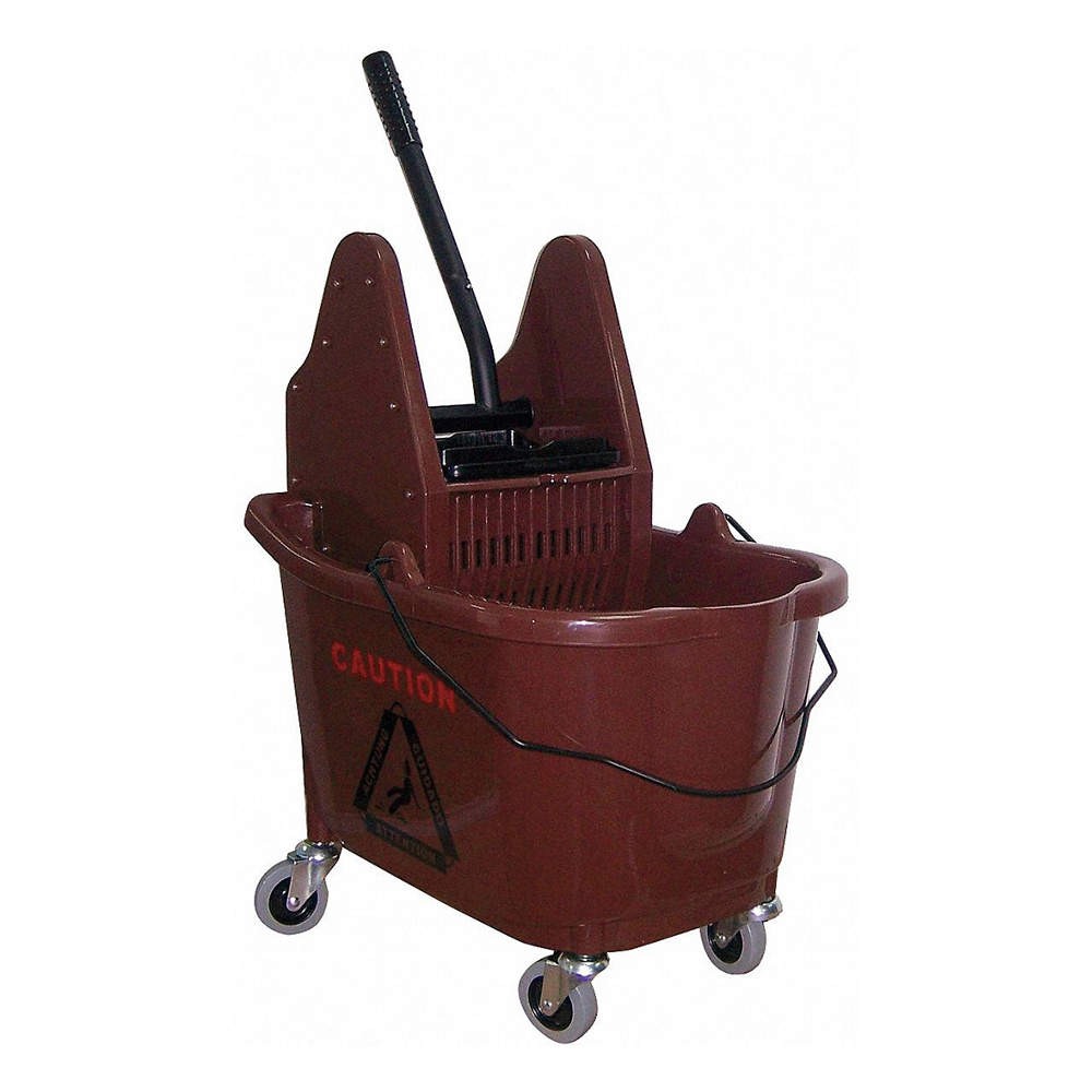 GRAINGER 5CJK4 Mop Bucket and Wringer,Brown,8 3/4 gal 5CJK4