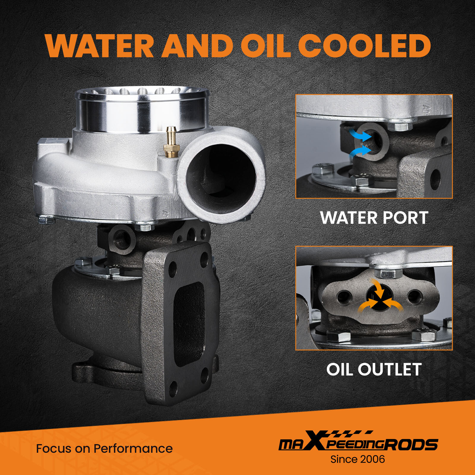 GT35 GT3582 GT3540 T3 AR.70 AR.63 FLOAT BEARING TURBO CHARGER 600HPS COMPRESSOR