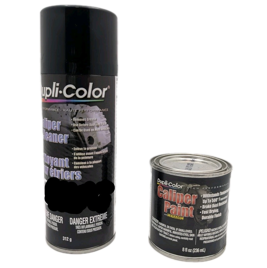 Dupli-Color Caliper Cleaner 11oz & Red Caliper Paint 2 Pack Bundle