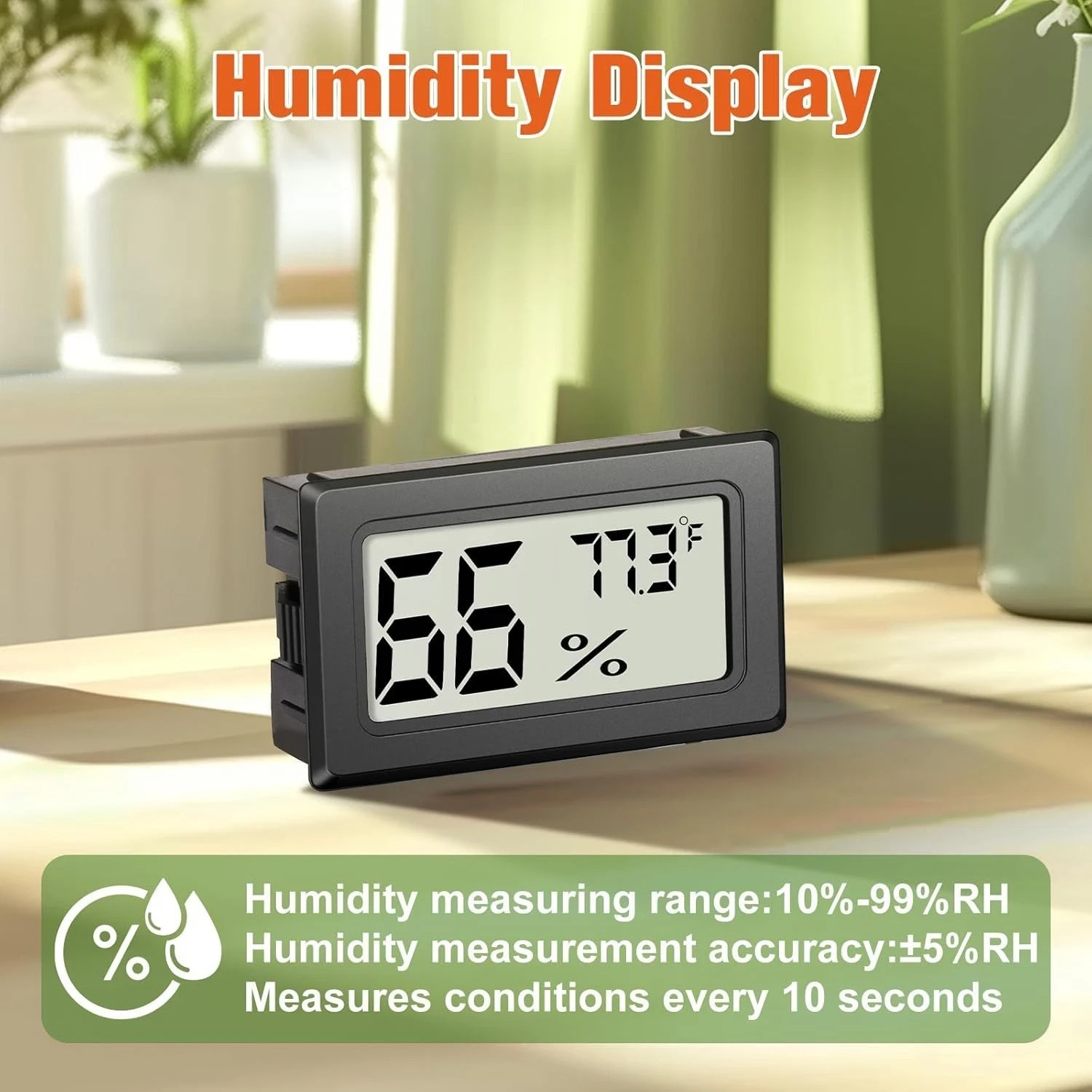6 Pack Mini Hygrometer Indoor Humidity Meter, Small Digital Thermometer Humidity
