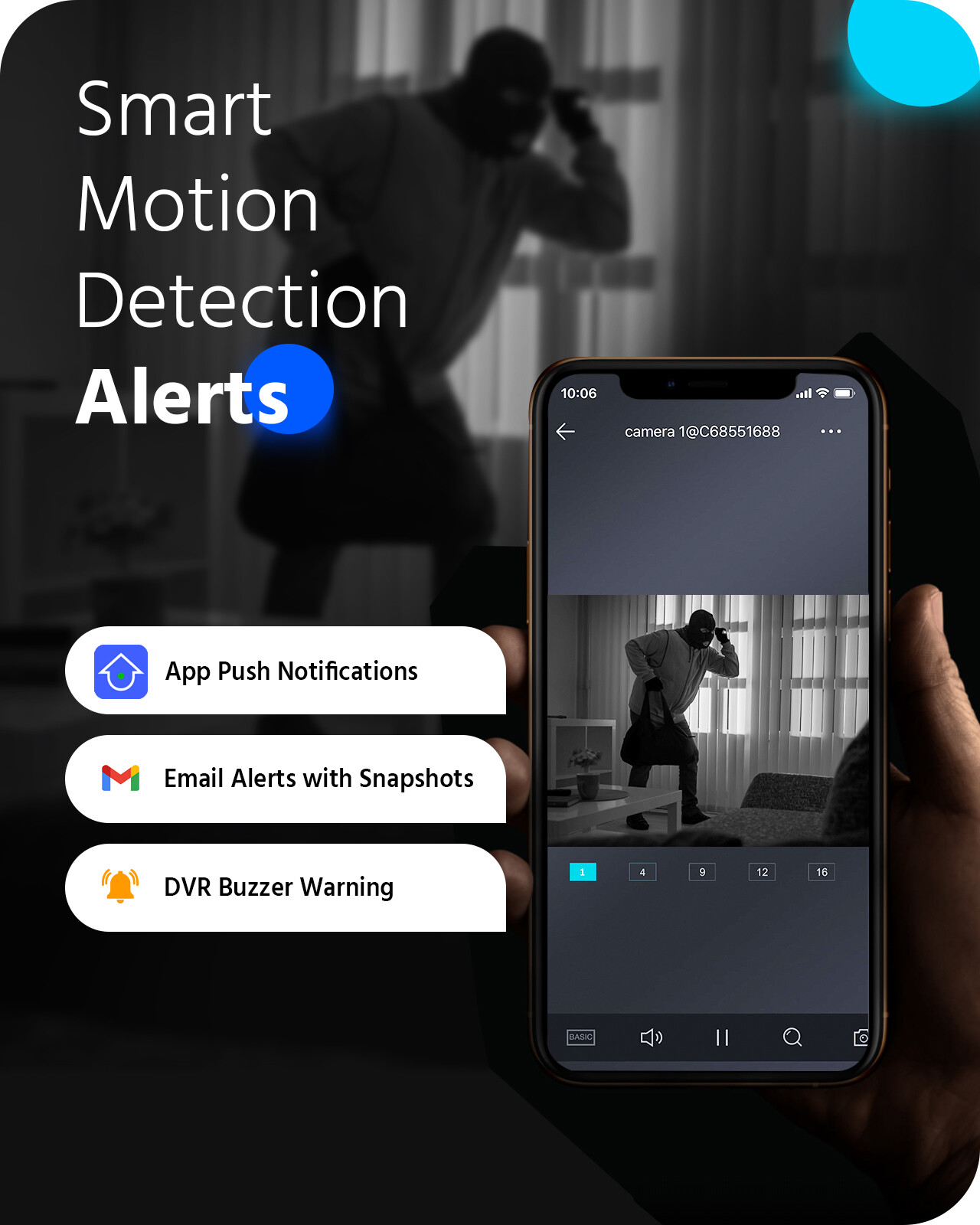 ANNKE 5in1 16CH 1080P Lite DVR Video APP View Recorder for CCTV Security System