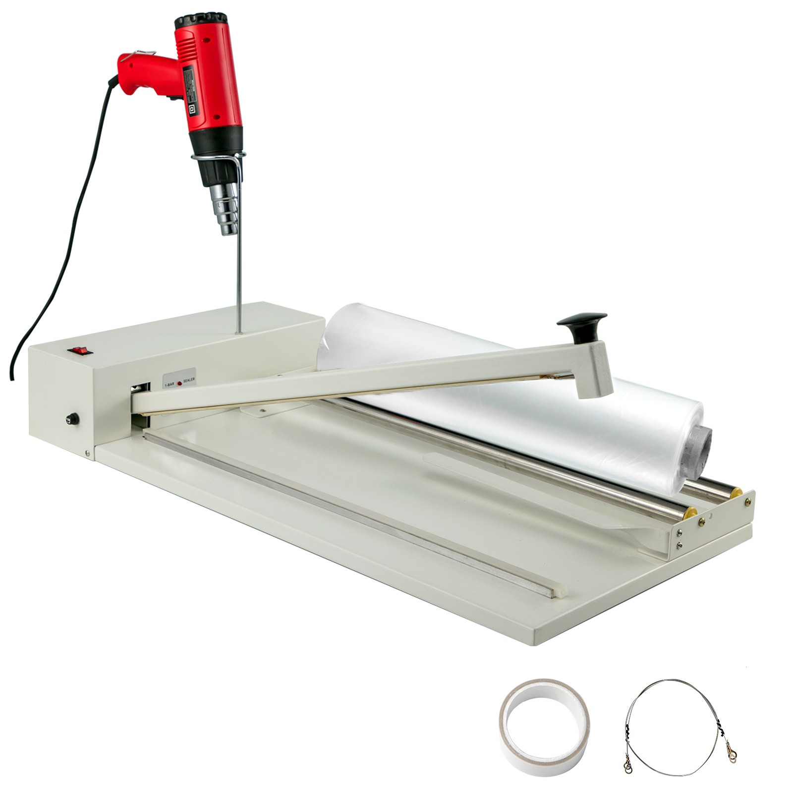 Uimoso Shrink Wrap Sealing Machine 18"/24" Bars Heat Sealer with Heat Gun