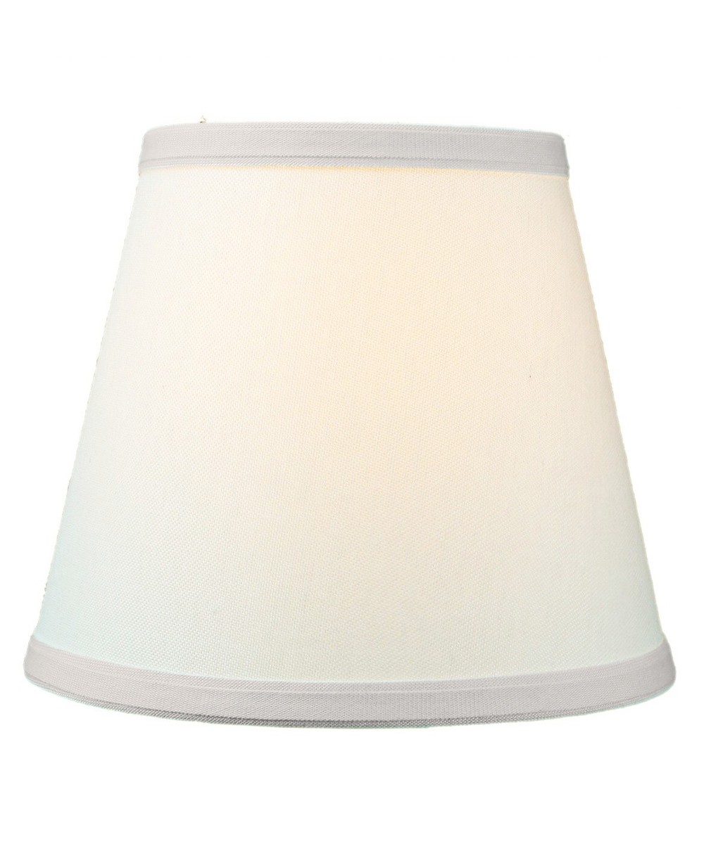 5x8x7 Empire Linen Edison Clip-On Lamp Shade Light Oatmeal Linen Fabric
